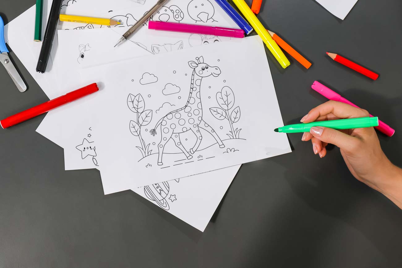 Χρωμοσελίδα baby καμηλοπάρδαλη